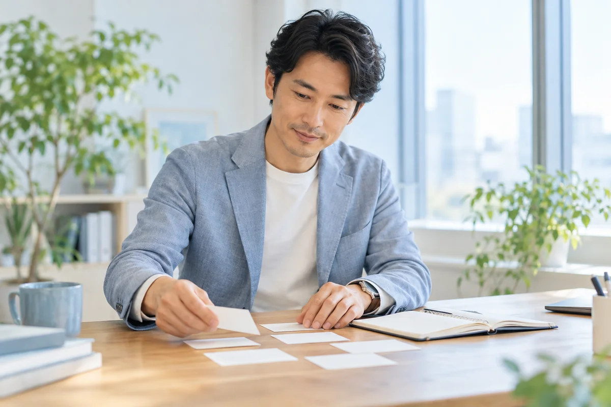 手帳とメモを使い、次の行動を整理する人